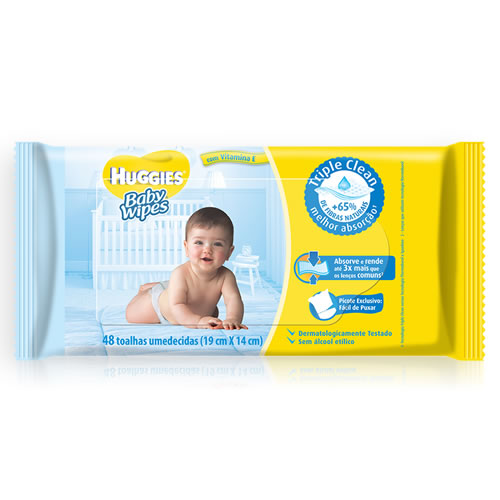 Toalha Umedecida Huggies Baby Wipes Refil Und ATM Alimentos